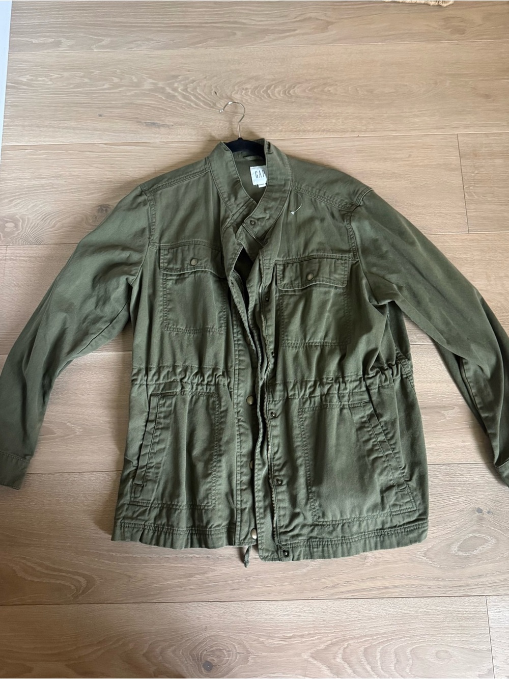 GAP Olive Green Utility Jacket with Drawstring Waist